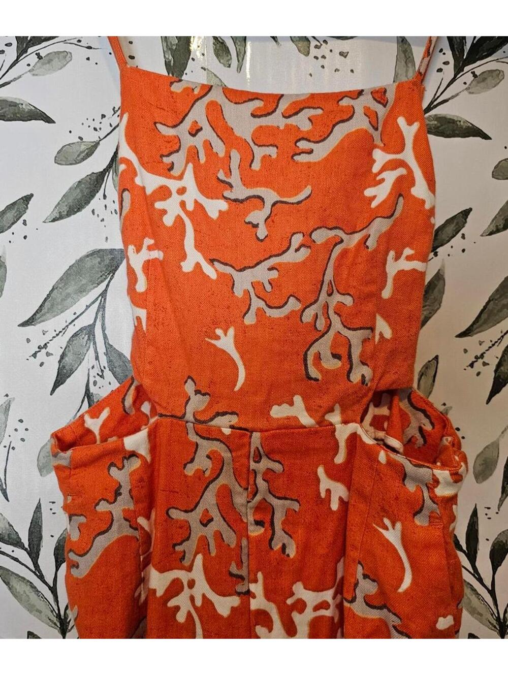 Maeve Anthropologie Jumpsuit Orange Womens Size 2 Wide Pants